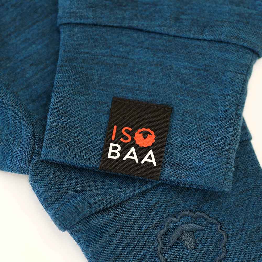 Isobaa | Merino 180 Gloves (Petrol) | Superfine Merino wool gloves.