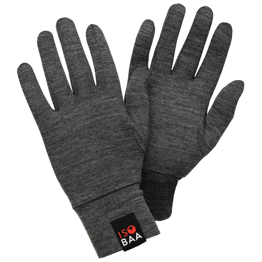 Isobaa | Merino 180 Gloves (Smoke) | Superfine Merino wool gloves.