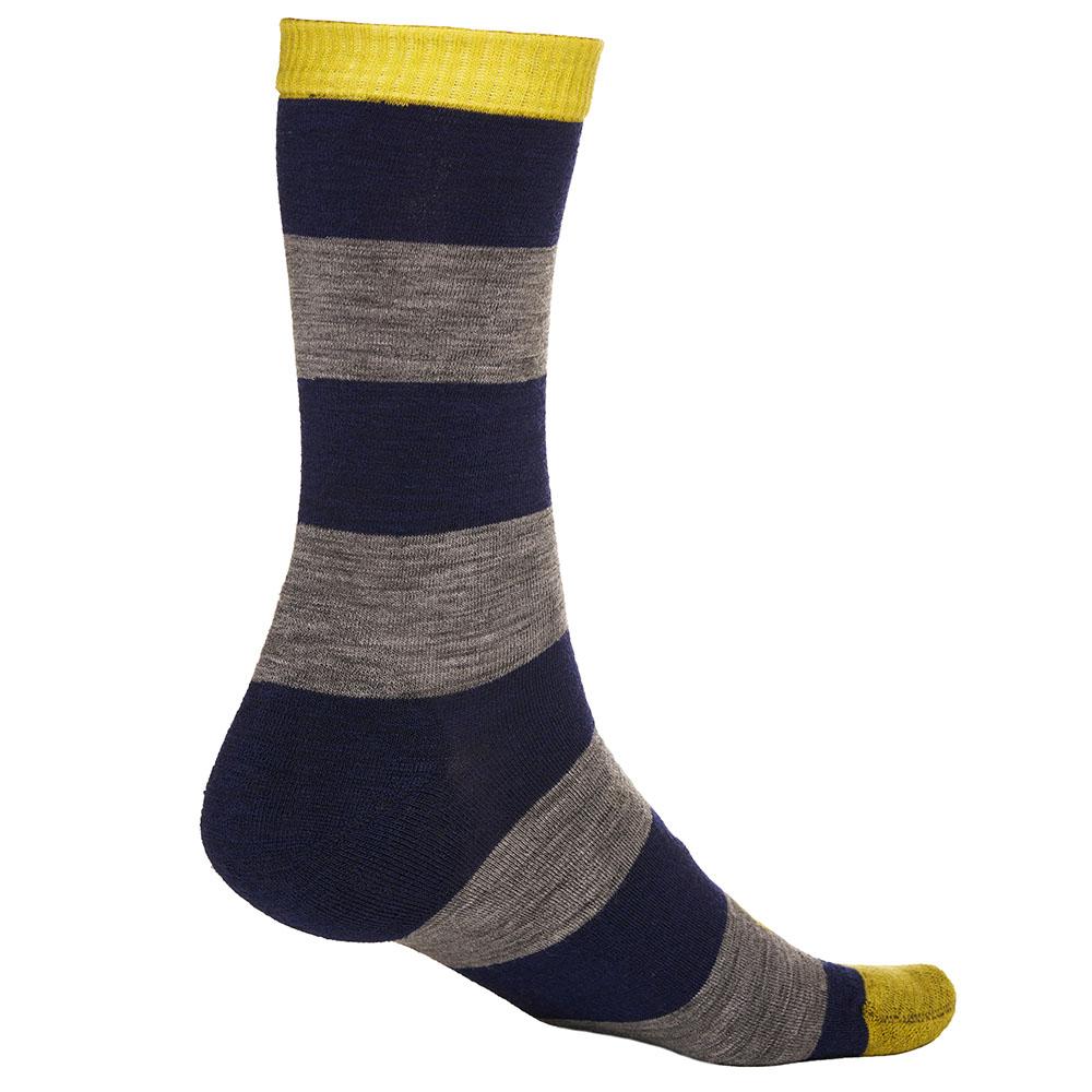 Isobaa | Merino Blend Everyday Socks (3 Pack - Navy/Lime) | Discover the ultimate everyday sock with Isobaa's Merino blend (3-pack).