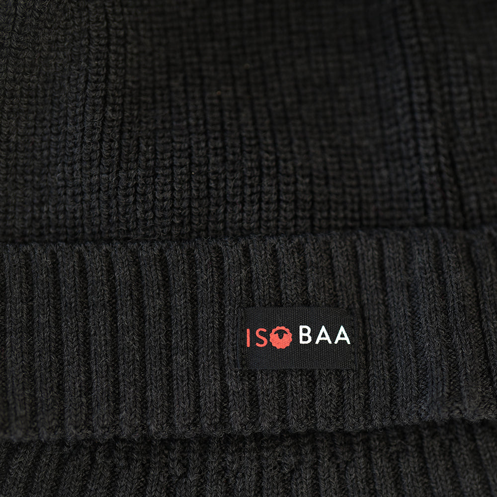 Isobaa | Merino Fisherman Beanie (Black Melange) | From mountain trails to city streets, our extra-fine Merino fisherman beanie delivers classic style and unmatched comfort.