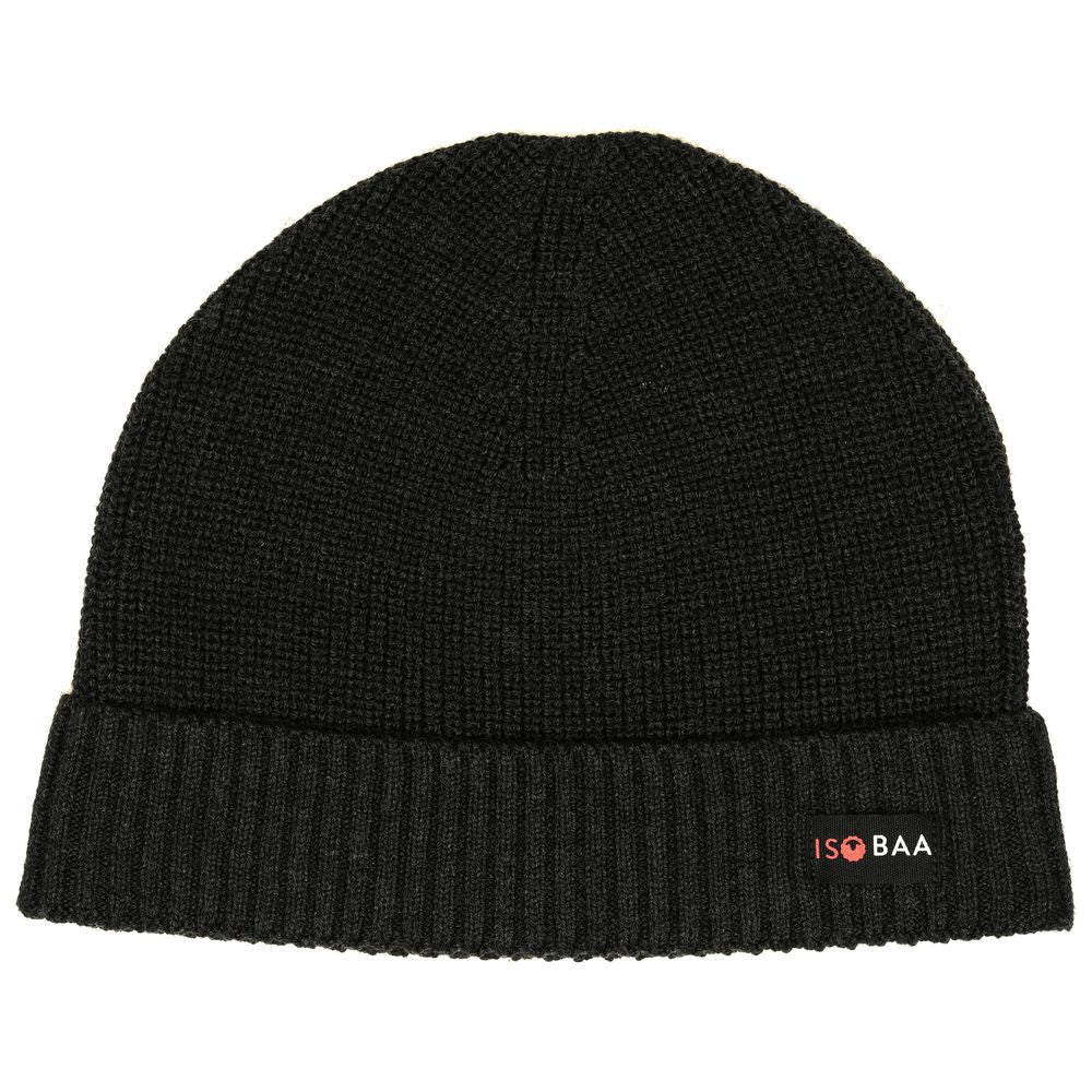 Isobaa | Merino Fisherman Beanie (Black Melange) | From mountain trails to city streets, our extra-fine Merino fisherman beanie delivers classic style and unmatched comfort.