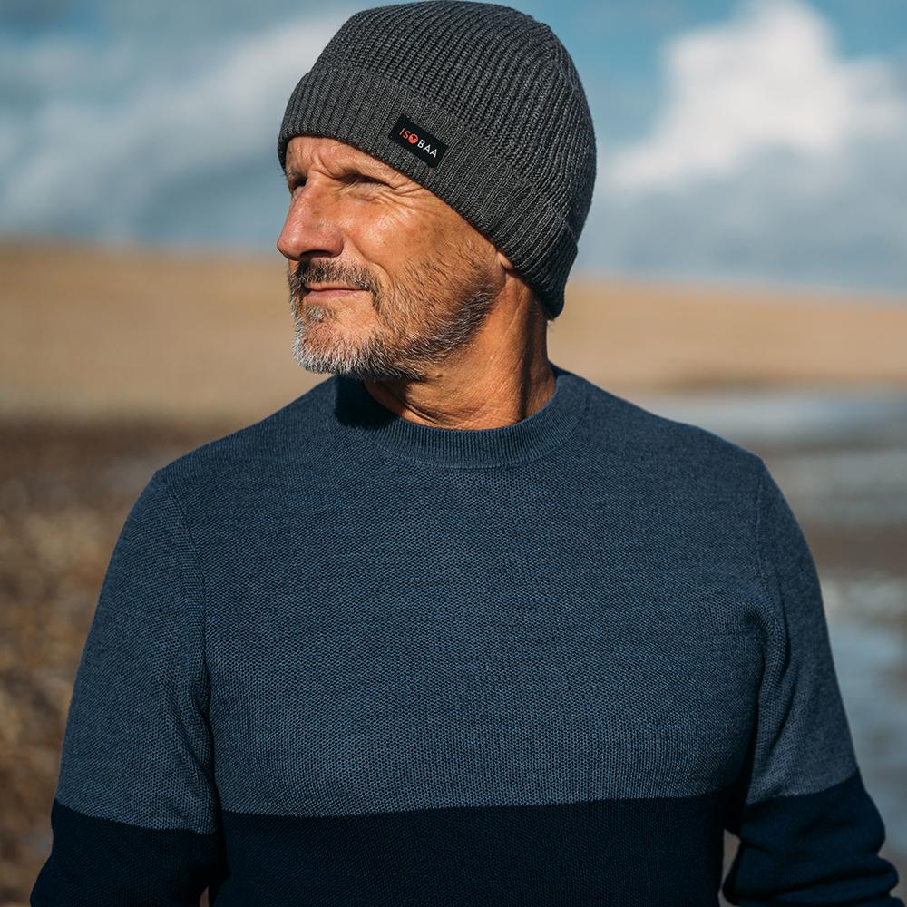 Isobaa | Merino Fisherman Beanie (Smoke) | From mountain trails to city streets, our extra-fine Merino fisherman beanie delivers classic style and unmatched comfort.