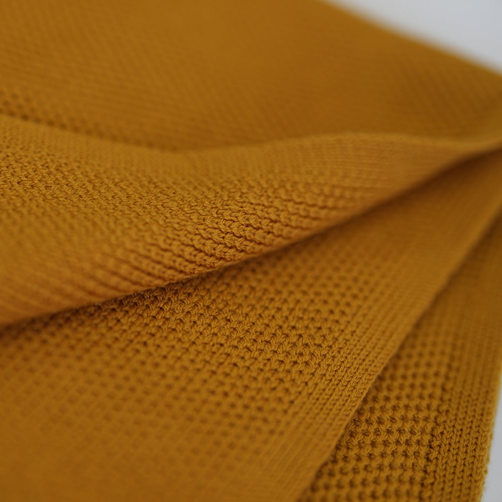 Isobaa | Merino Honeycomb Shawl (Mustard) | Chase away the chill in style with Isobaa's extra-fine Merino shawl.
