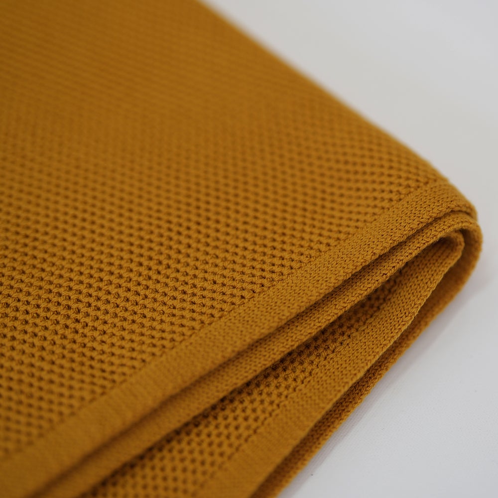Isobaa | Merino Honeycomb Shawl (Mustard) | Chase away the chill in style with Isobaa's extra-fine Merino shawl.
