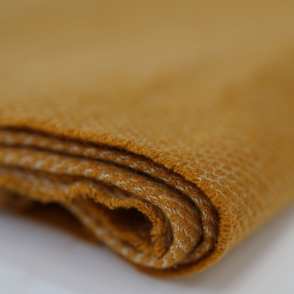 Isobaa | Merino Honeycomb Throw (Mustard) | Our Merino Honeycomb throw is made from our super-soft extra-fine Merino wool.