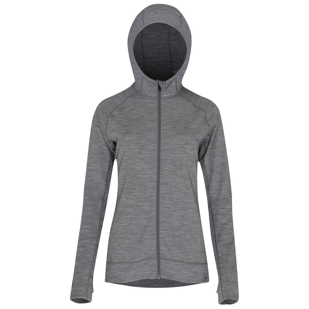 Isobaa | Womens IsoSoft 240 Hoodie (Grey) | For chilly trailheads, post-workout cool-downs, and cosy weekends.