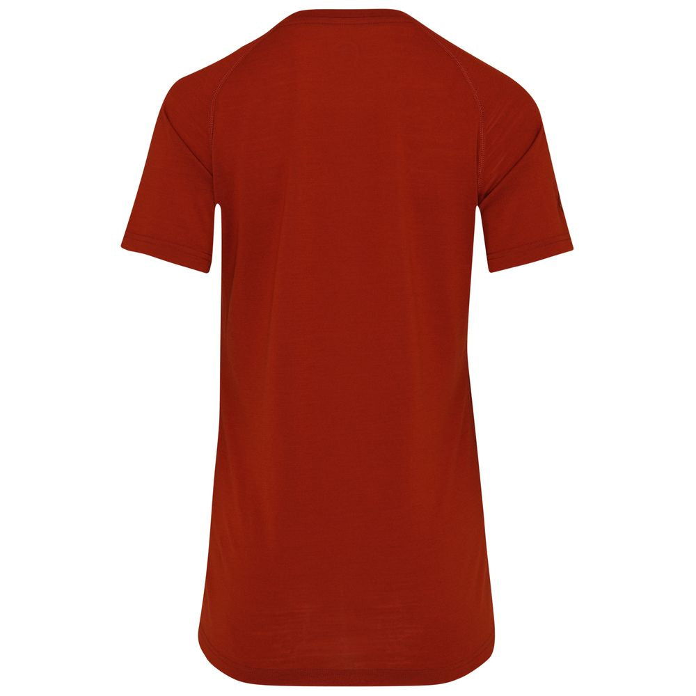 Isobaa | Womens IsoSoft 180 Short Sleeve Crew (Burnt Orange) | Performance-driven Merino short-sleeved top.