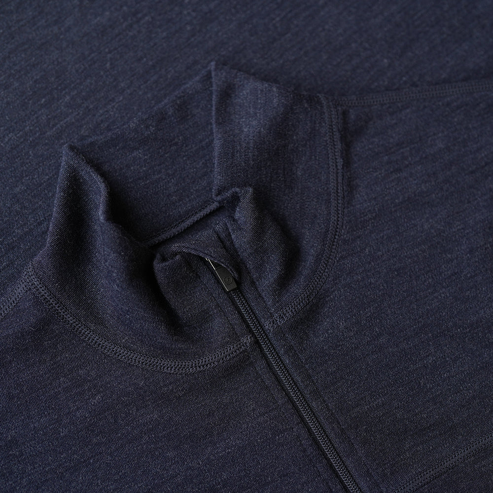 Isobaa | Womens IsoSoft 240 Zip Neck (Navy) | Gear up for the outdoors with Isobaa's ultimate Merino zip top.
