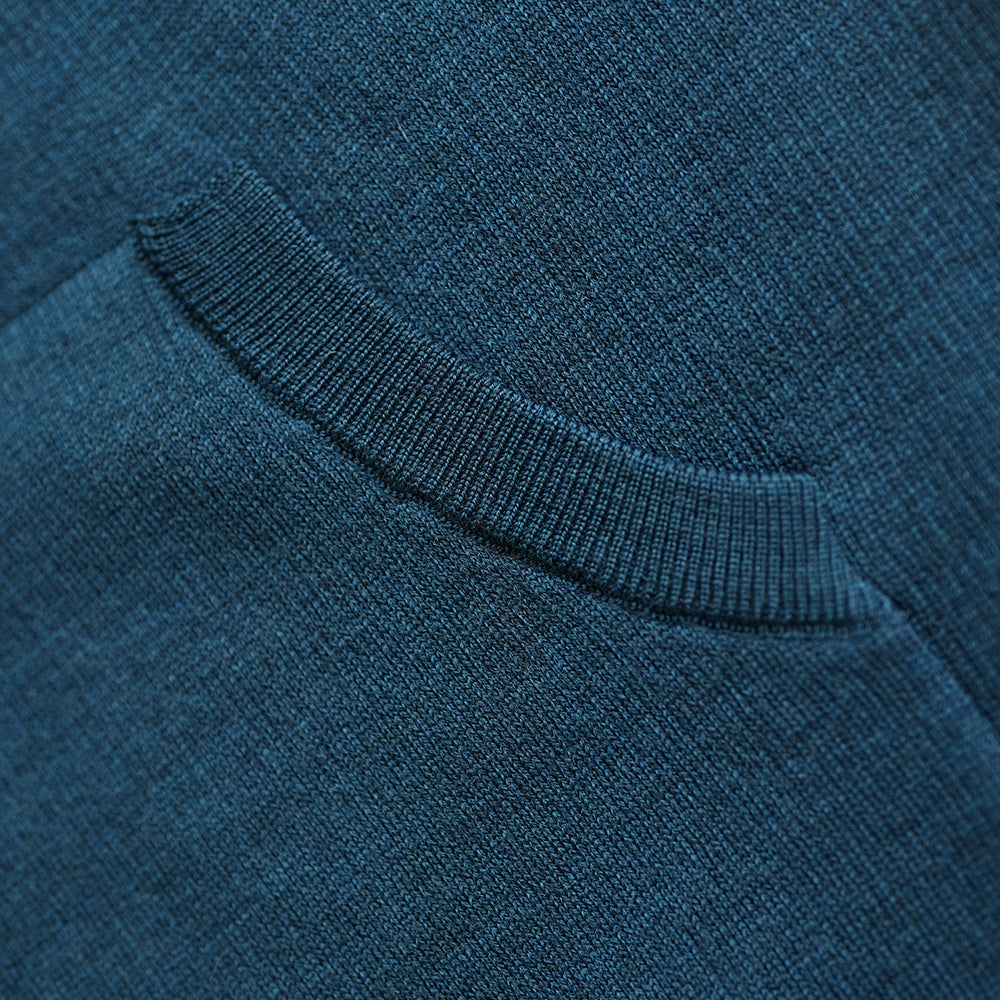 Isobaa | Womens LUX Hoodie (Petrol/Sky) | Discover the pinnacle of comfort with Isobaa's 100% Merino double-knit hoodie.
