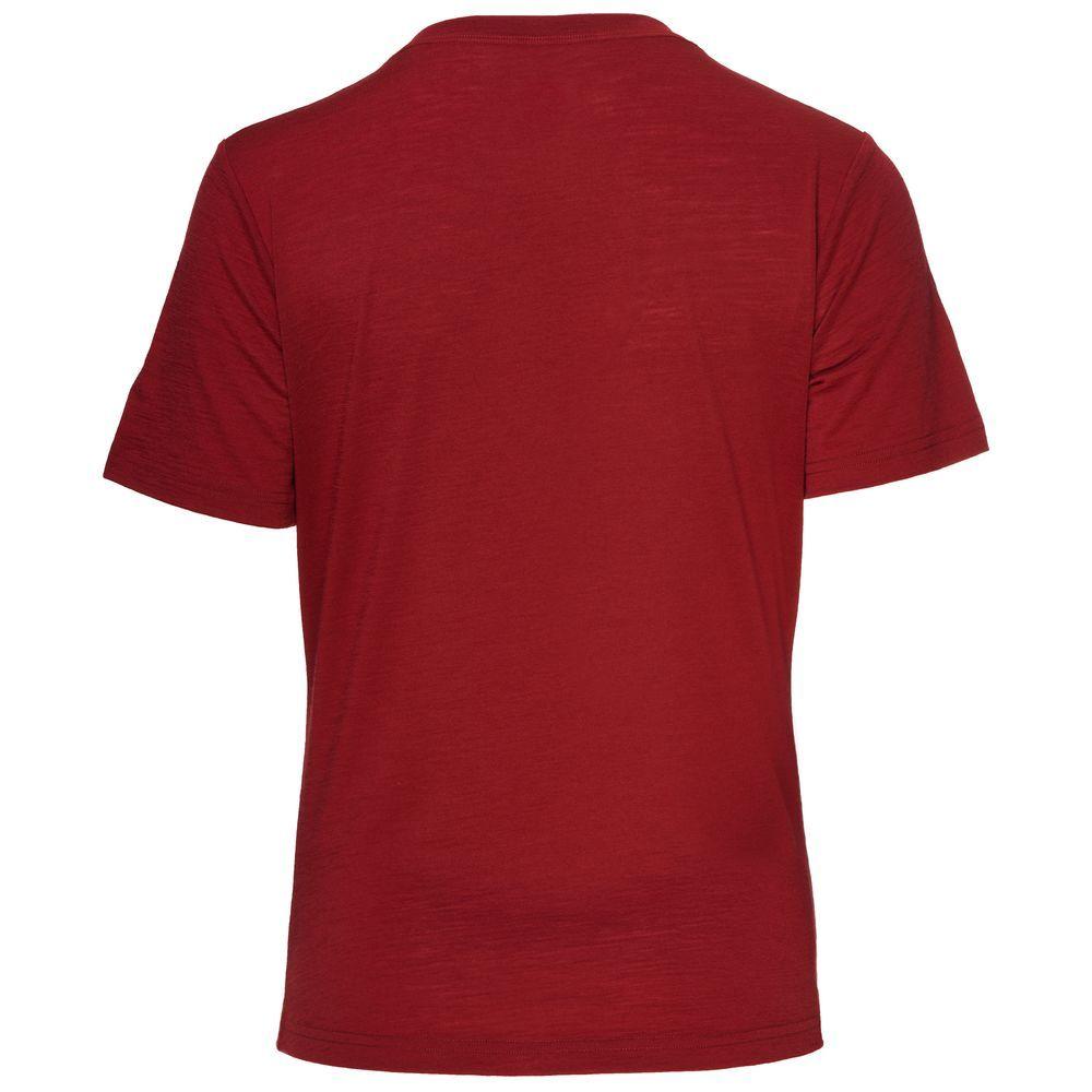 Isobaa | Womens Merino 150 Emblem Tee (Red) | Conquer trails and city streets in comfort with Isobaa's superfine Merino T-Shirt.