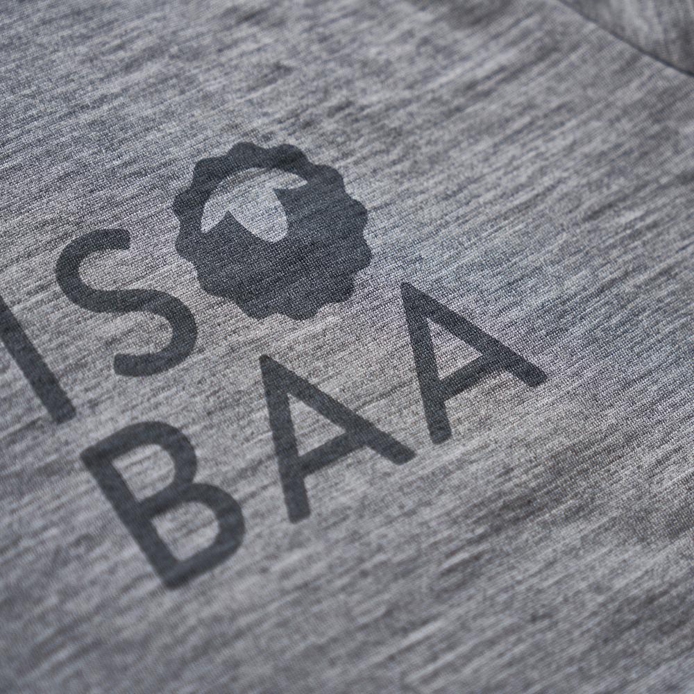 Isobaa Womens Merino 150 Logo Tee (Charcoal)
