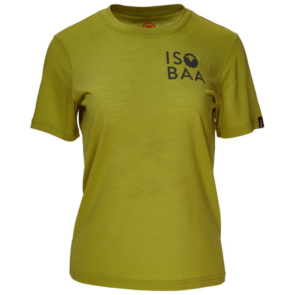 Isobaa | Womens Merino 150 Logo Tee (Lime) | Gear up for adventure with Isobaa's superfine Merino tee.