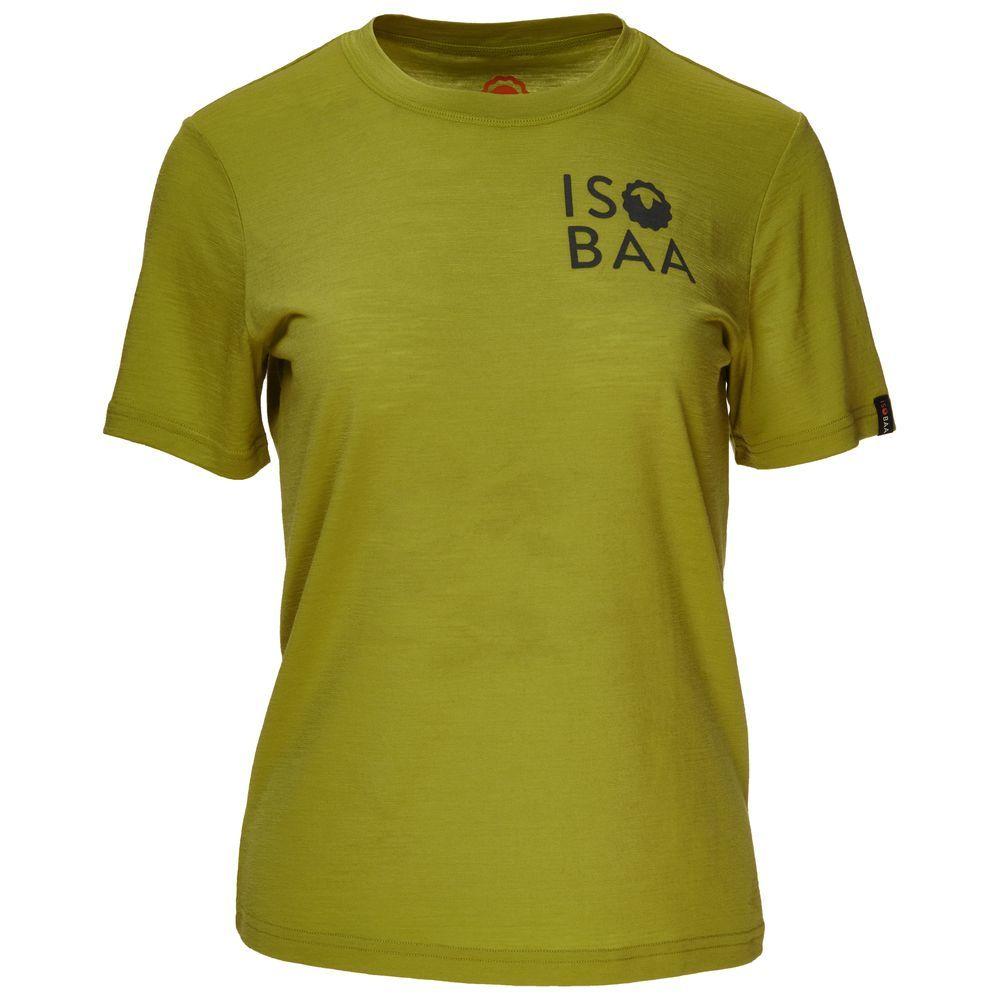 Isobaa | Womens Merino 150 Logo Tee (Lime) | Gear up for adventure with Isobaa's superfine Merino tee.