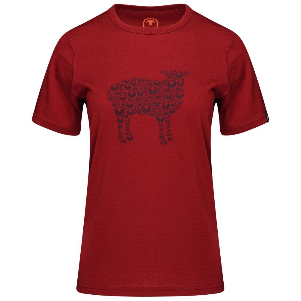 Isobaa | Womens Merino 150 Sheep Tee (Red) | Gear up for everyday adventures in Isobaa's superfine Merino Tee.