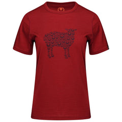 Womens Merino 150 Sheep Tee (Red)