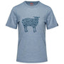 Womens Merino 150 Sheep Tee (Sky)