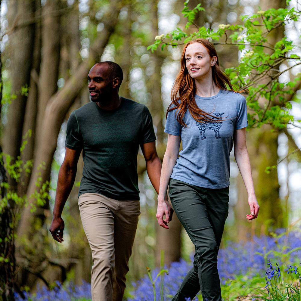 Isobaa | Womens Merino 150 Sheep Tee (Sky) | Gear up for everyday adventures in Isobaa's superfine Merino Tee.