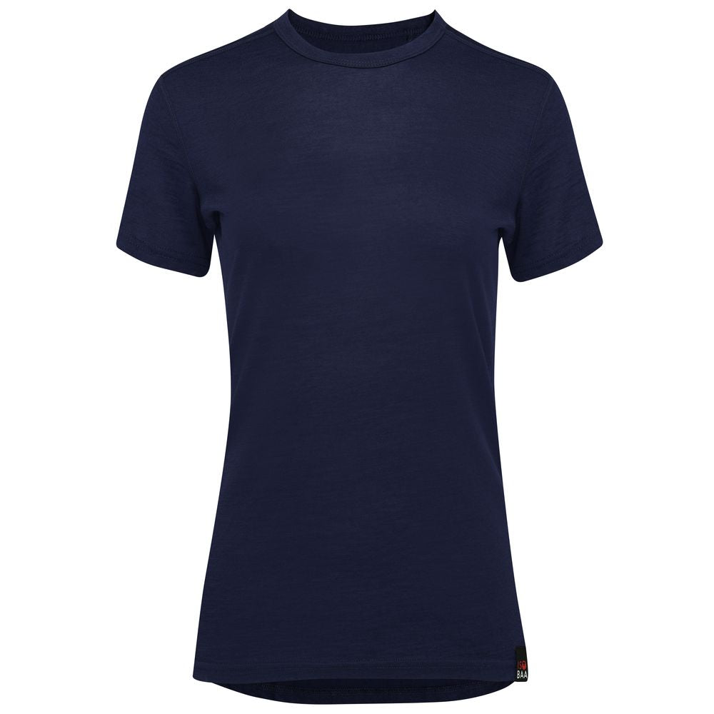 Isobaa | Womens Merino 150 Short Sleeve Crew (Navy) | Gear up for performance and comfort with Isobaa's technical Merino short-sleeved top.