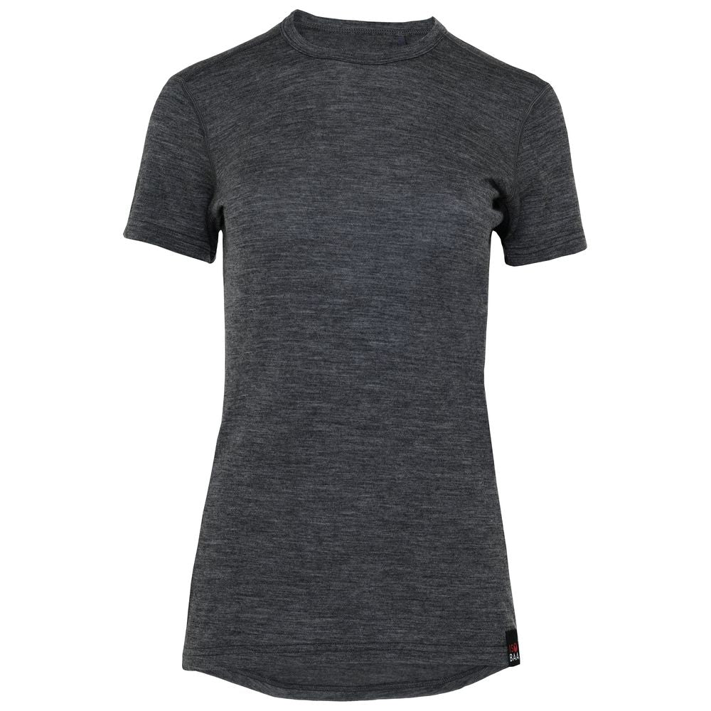 Isobaa | Womens Merino 150 Short Sleeve Crew (Smoke) | Gear up for performance and comfort with Isobaa's technical Merino short-sleeved top.