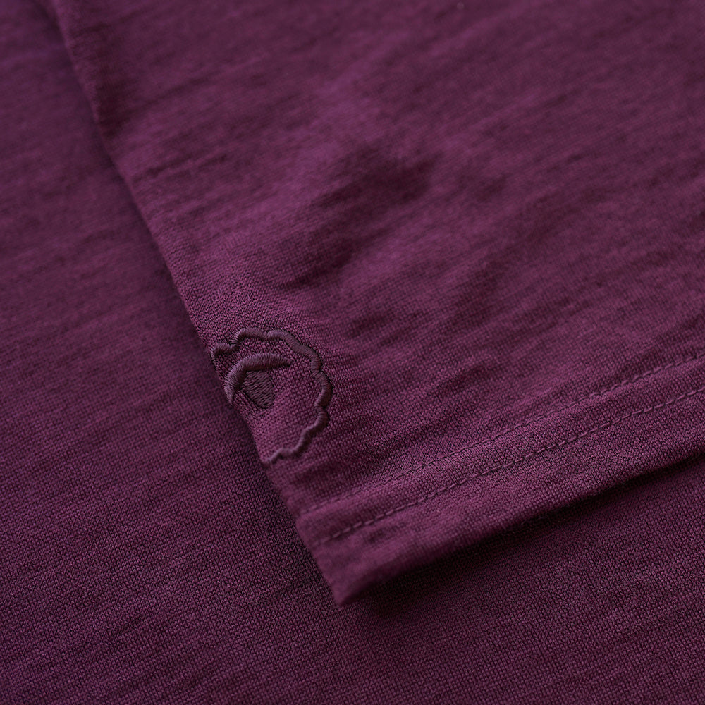 Isobaa | Womens Merino 150 Short Sleeve Crew (Wine) | Gear up for performance and comfort with Isobaa's technical Merino short-sleeved top.