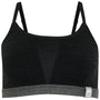 Womens Merino Blend 160 Crop Top (Black Melange)