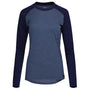 Womens Merino 180 Baseball Crew (Denim/Navy)