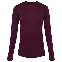 Womens Merino 180 Long Sleeve Crew (Wine)