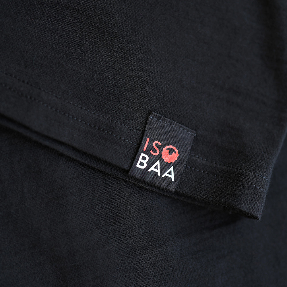 Isobaa - Womens Merino 200 Long Sleeve Zip Neck (Black)
