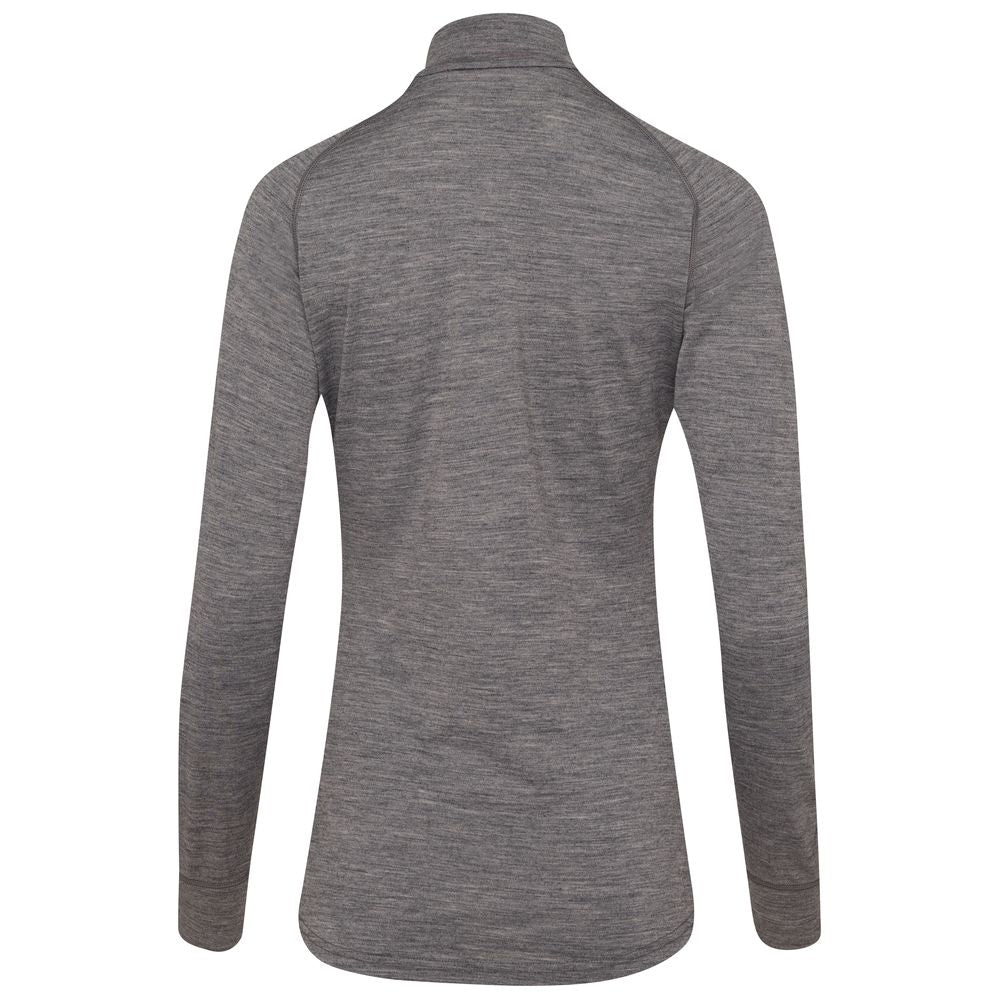 Isobaa - Womens Merino 200 Long Sleeve Zip Neck (Charcoal)