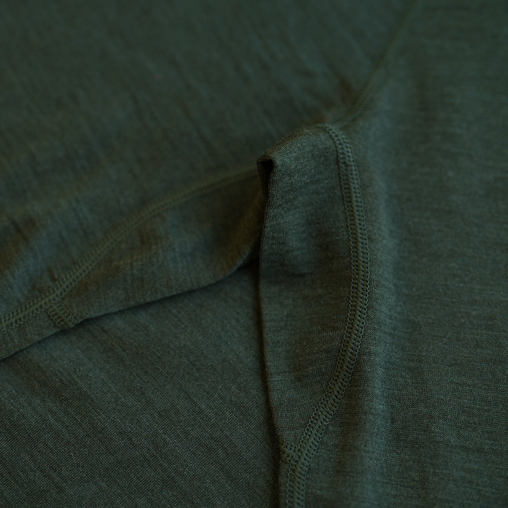Isobaa | Womens Merino 200 Zip Neck Hoodie (Forest) | The ultimate 200gm Merino wool hoodie.