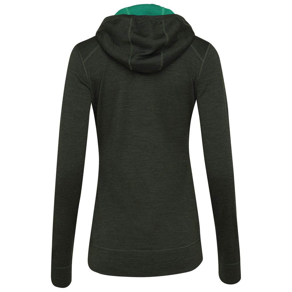 Isobaa | Womens Merino 260 Casual Hoodie (Forest) | The best in warmth and versatility: Isobaa 260gm midweight Merino wool hoodie.