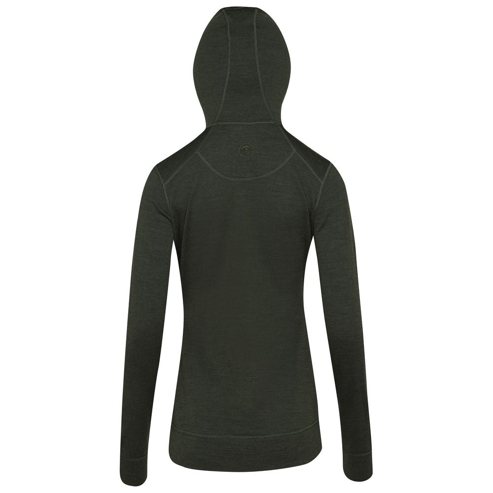 Isobaa | Womens Merino 260 Casual Hoodie (Forest) | The best in warmth and versatility: Isobaa 260gm midweight Merino wool hoodie.