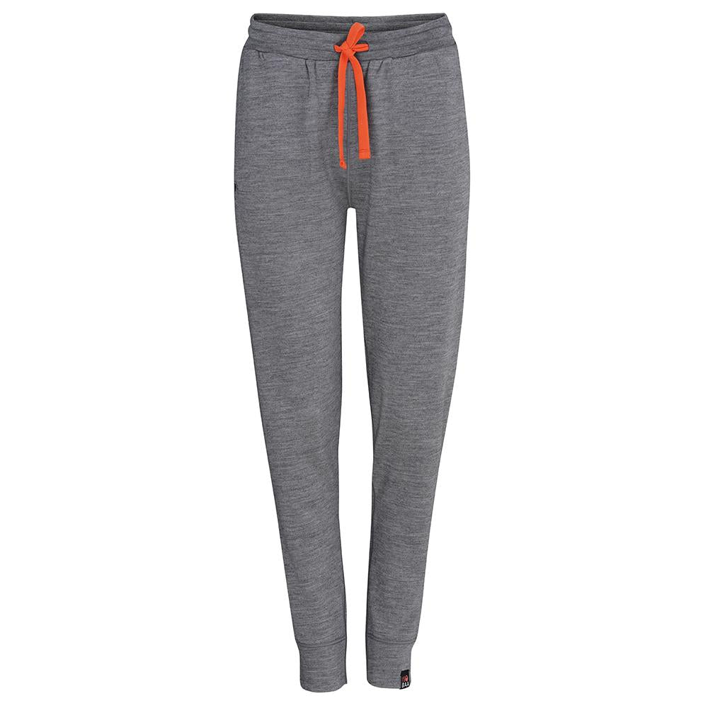Isobaa | Womens Merino 260 Lounge Cuffed Joggers (Charcoal/Orange) | Discover unparalleled comfort and versatility with our luxurious 260gm Merino wool lounge joggers.