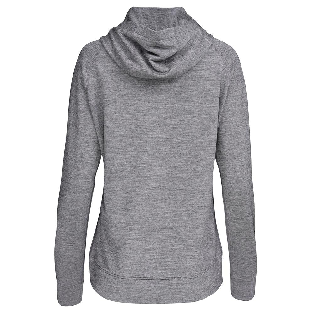 Isobaa | Womens Merino 260 Lounge Hoodie (Charcoal/Orange) | Experience the best in comfort and performance with our midweight 260gm Merino wool pullover hoodie.