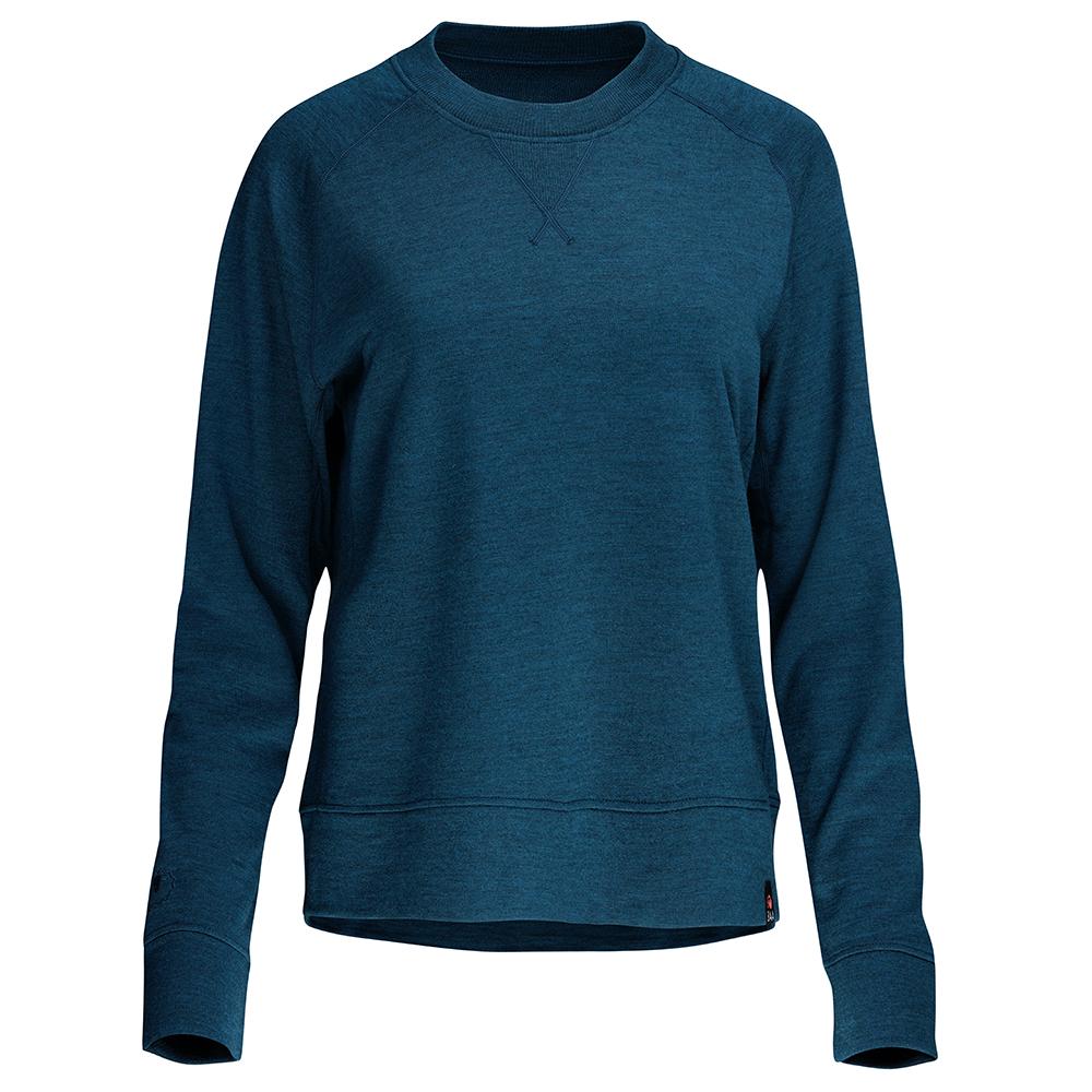 Isobaa | Womens Merino 260 Lounge Sweatshirt (Petrol) | The ultimate 260gm Merino wool sweatshirt – Your go-to for staying cosy after chilly runs, conquering weekends in style, or whenever you crave warmth without bulk.