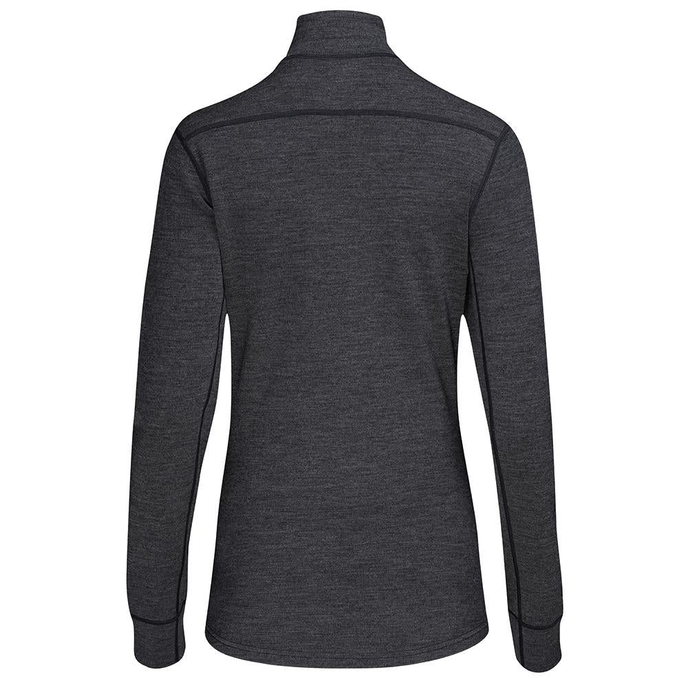 Isobaa Womens Merino 320 Long Sleeve Half Zip (Smoke/Lime)
