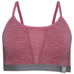 Womens Merino Blend 160 Crop Top (Blush Melange)