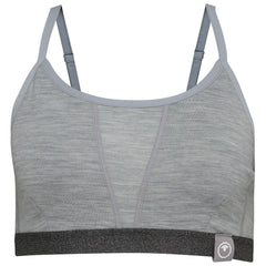 Womens Merino Blend 160 Crop Top (Cloud Melange)