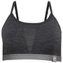 Womens Merino Blend 160 Crop Top (Smoke Melange)