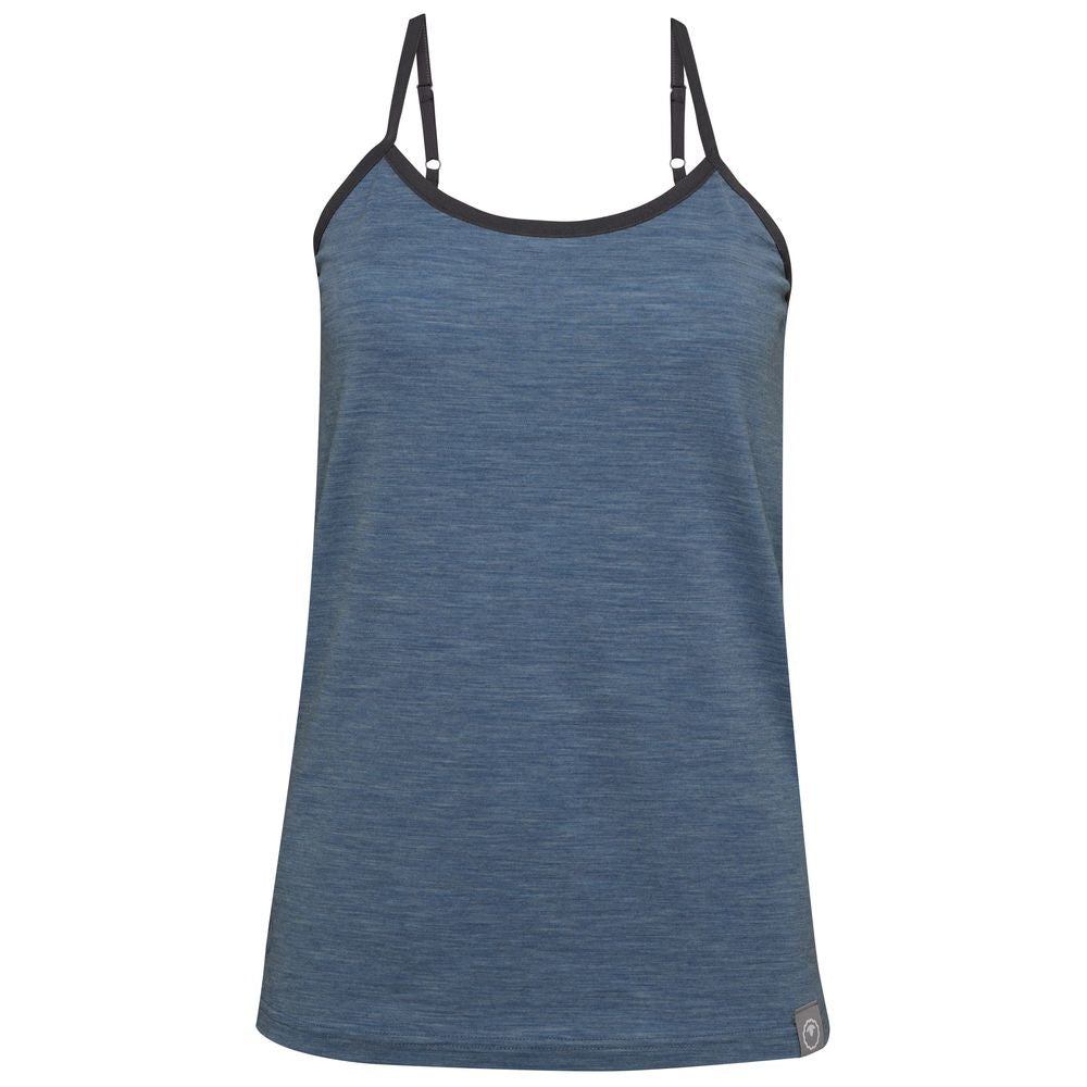 Isobaa | Womens Merino Blend 160 PJ Cami (Ocean Melange) | Indulge in cosy evenings and restful nights with Isobaa's Merino blend cami.