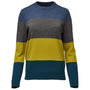 Womens Merino Block Stripe Sweater (Denim/Smoke/Lime/Petrol)