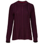 Womens Merino Cable Sweater (Wine)