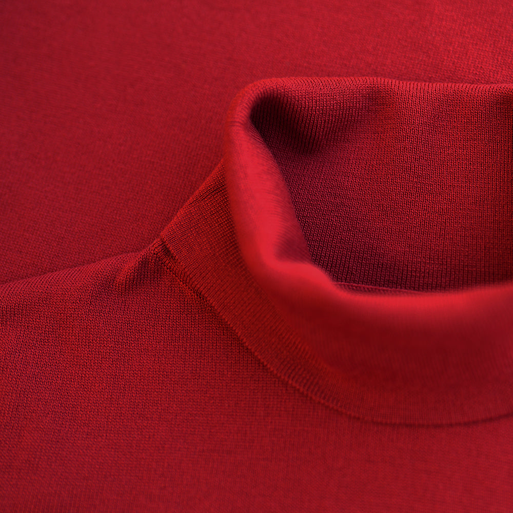 Isobaa | Womens Merino Roll Neck Sweater (Red/Wine) | Discover premium style and performance with Isobaa's extra-fine Merino roll neck sweater.