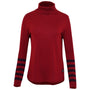 Womens Merino Roll Neck Sweater (Red/Wine)