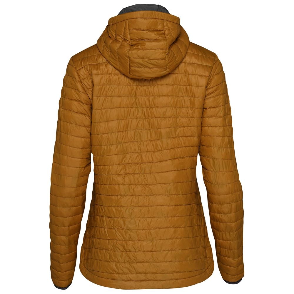 Isobaa | Womens Merino Wool Insulated Jacket (Mustard/Smoke) | Innovative and sustainable design with our Merino jacket.