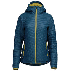 Womens Merino Wool Insulated Jacket (Petrol/Lime)