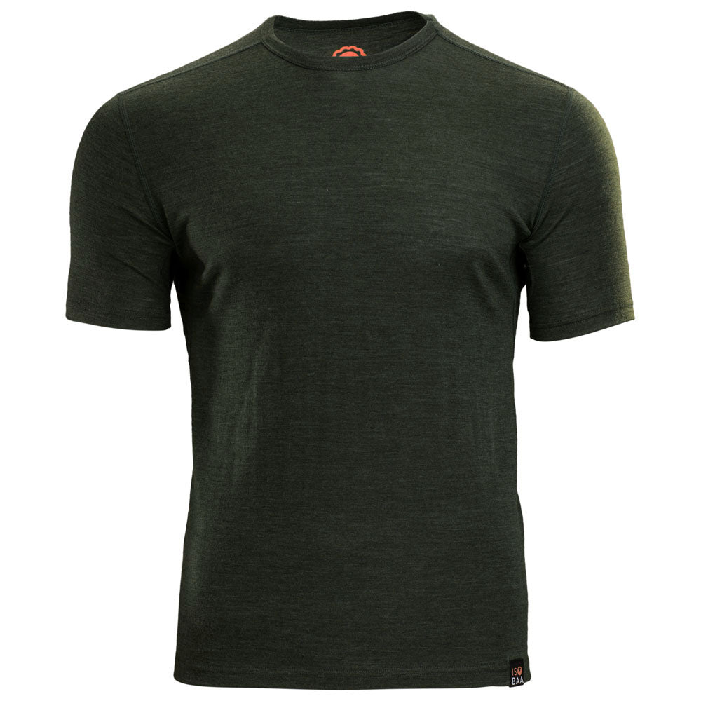 Merino Wool T-Shirt Mens - Short Sleeve Merino Wool Shirts for Men - Sport  Merino Lightweight Base Layer Hiking Tshirt