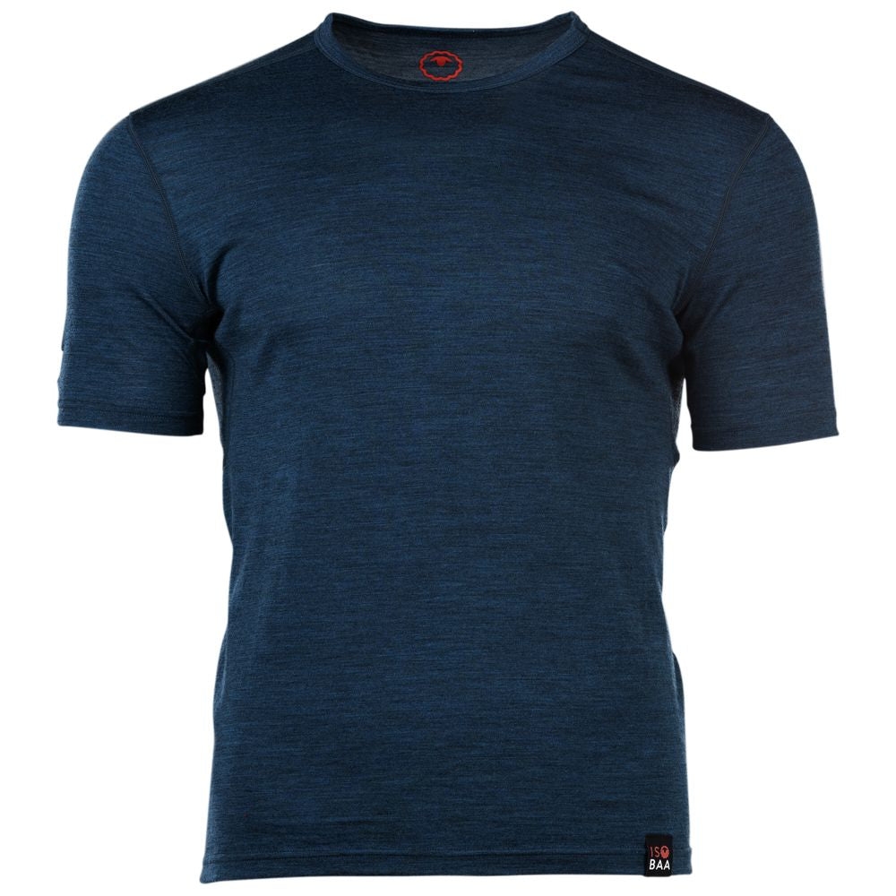 Isobaa | Mens Merino 150 Short Sleeve Crew (Petrol) | Gear up for performance and comfort with Isobaa's technical Merino short-sleeved top.