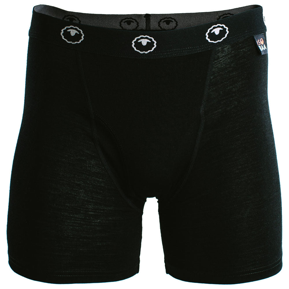 Isobaa | Mens Merino 180 Boxers (Black) | Ditch itchy, sweaty underwear and discover the game-changing comfort of Merino wool boxers.