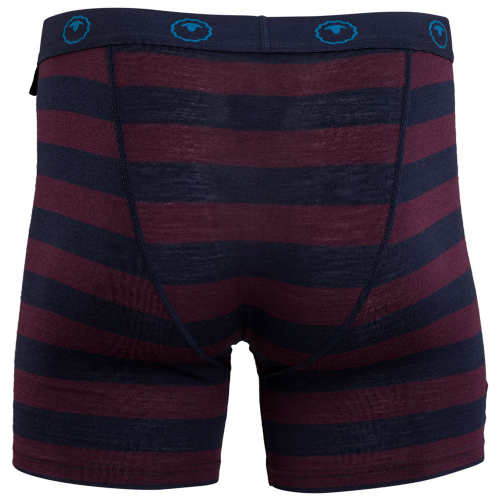 Isobaa | Mens Merino 180 Boxers (Navy/Wine) | Ditch itchy, sweaty underwear and discover the game-changing comfort of Merino wool boxers.